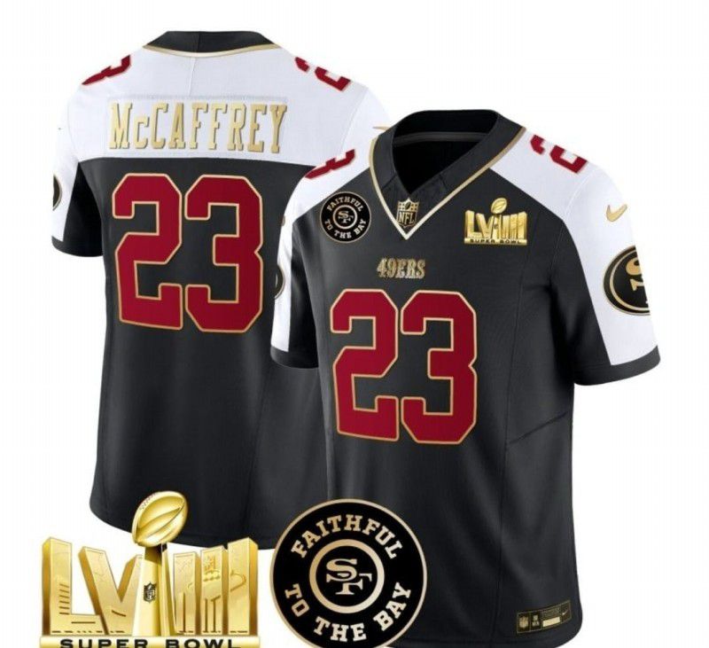 Men San Francisco 49ers #23 Mccaffrey Black 2025 Nike Limited NFL Jersey style 7153->san francisco 49ers->NFL Jersey